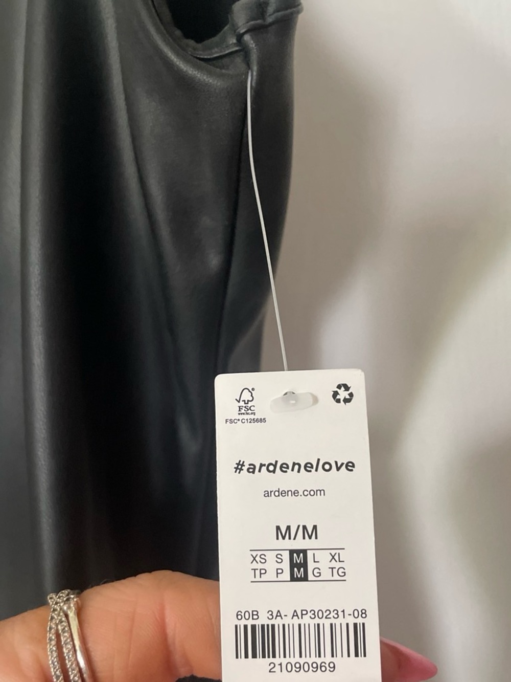Ardene Black Faux Leather Mini Slip Dress - Picture 2 of 3